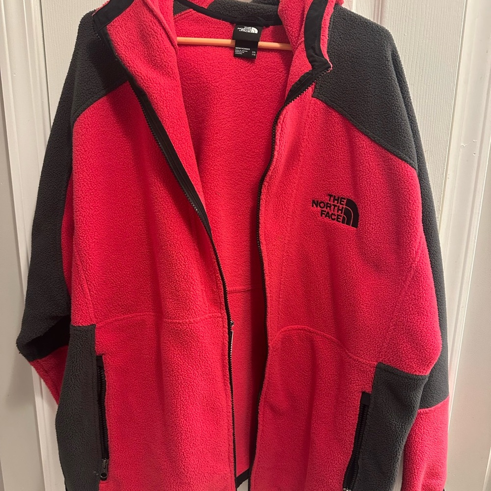 The North Face Men's Zip-Up in Pink, Grey and Black